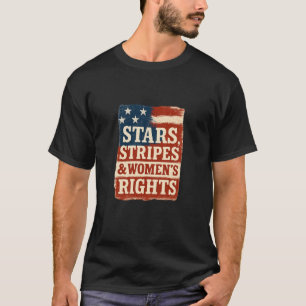 Stars, Stripes & Women’s Rights Distressed Flag T-Shirt