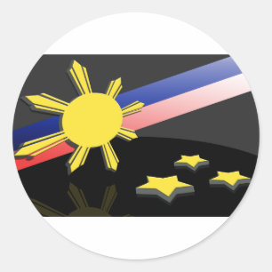 Stars & Sun Classic Round Sticker
