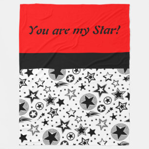 Stars Tattoos black + your ideas Fleece Blanket