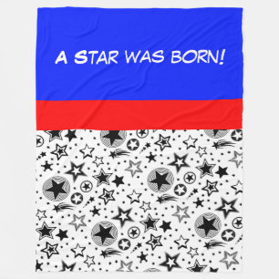 Stars Tattoos black + your ideas Fleece Blanket