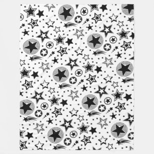 Stars Tattoos black + your ideas Fleece Blanket