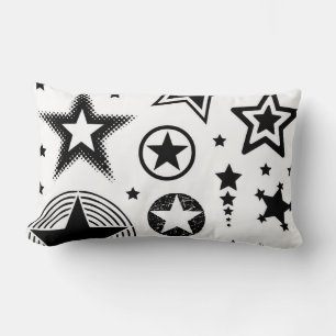 Stars Tattoos black + your ideas Lumbar Cushion