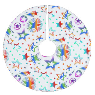Stars Tattoos coloured + your ideas Brushed Polyester Tree Skirt