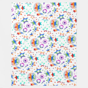 Stars Tattoos coloured + your ideas Fleece Blanket