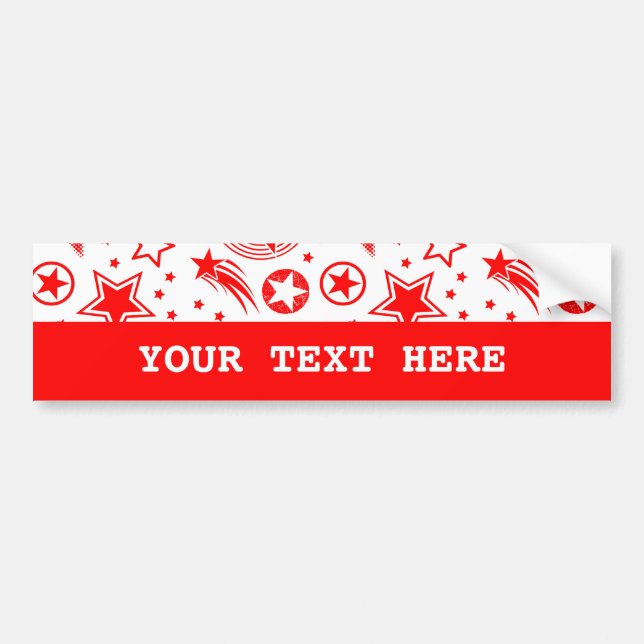 Stars Tattoos red + your ideas Bumper Sticker (Front)