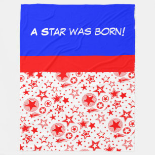 Stars Tattoos red + your ideas Fleece Blanket