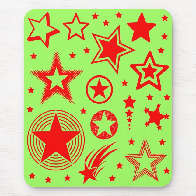 Stars Tattoos red + your ideas Mouse Pad (Front)