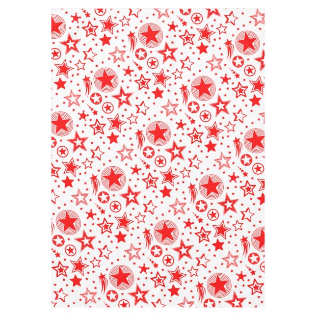 Stars Tattoos red + your ideas Tablecloth (Front)