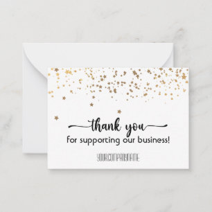 Stars Thank You For Supporting Our Business Card