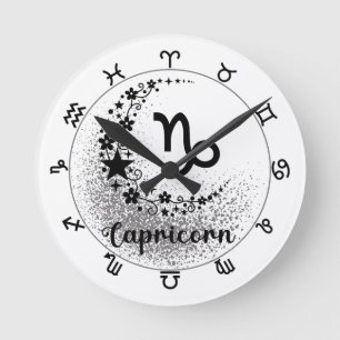 Stars Time! Find Your Magical Zodiac Clock! Round Clock