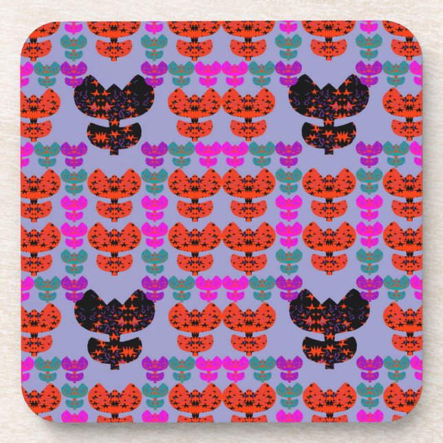 Stars Tulips Coaster (Front)