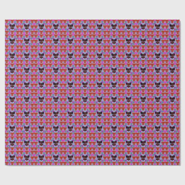 Stars Tulips Wrapping Paper (Flat)