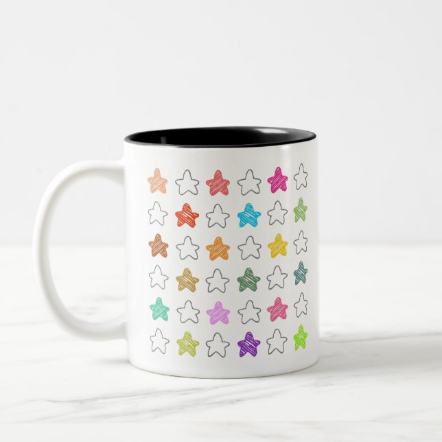 Stars Two-Tone Coffee Mug (Left)