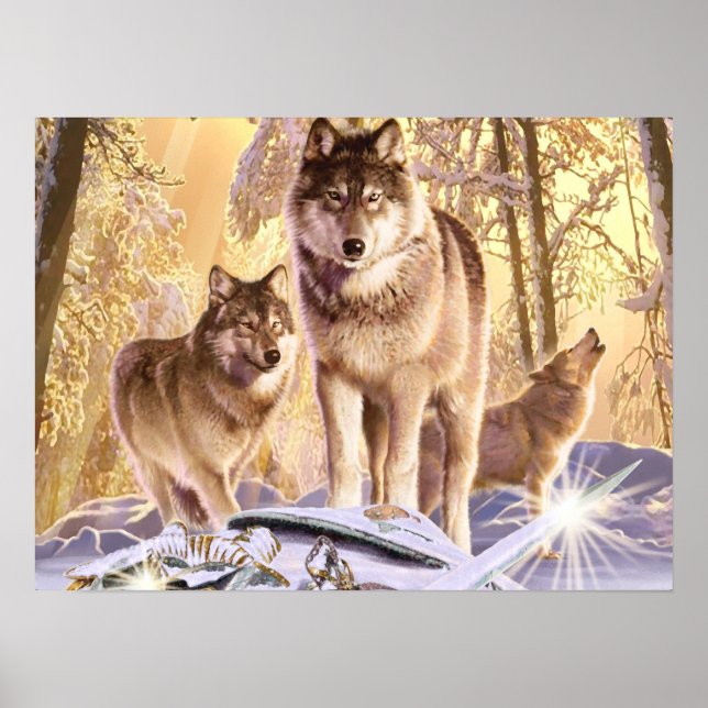 "Stars Under Snow" Canvas Art Poster (Front)
