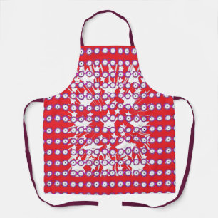 Stars With Glasses Red Apron