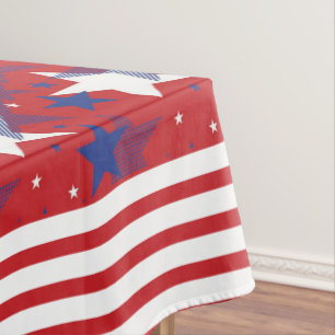 Stars With Stripes and Dots Tablecloth