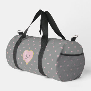 Stars Within Hearts on Grey Duffle Bag