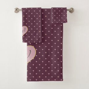 Stars Within Hearts on Port Towel Set