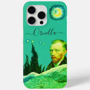 STARS wonder green elegant VanGogh design night iPhone 15 Pro Max Case