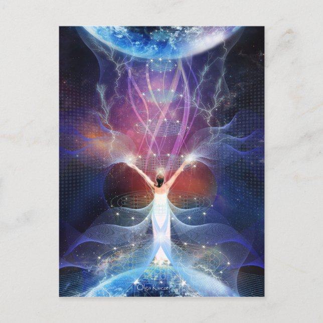 "Starseed" - Between Two Worlds. Postcard (Front)