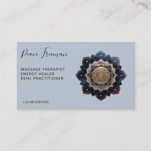 Starseed Geometry | Mandala Design Business Card (Front)