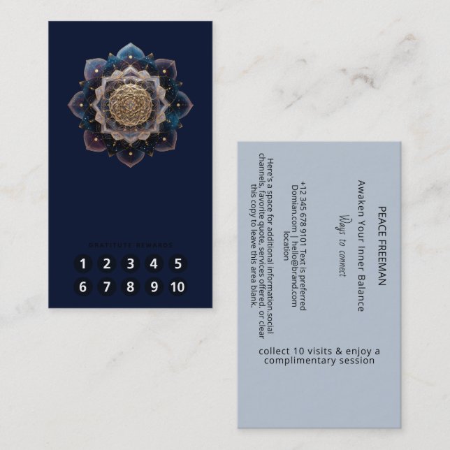 Starseed Geometry | Mandala Design Business Card (Front/Back)