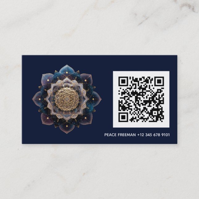 Starseed Geometry | Mandala Design Business Card (Front)