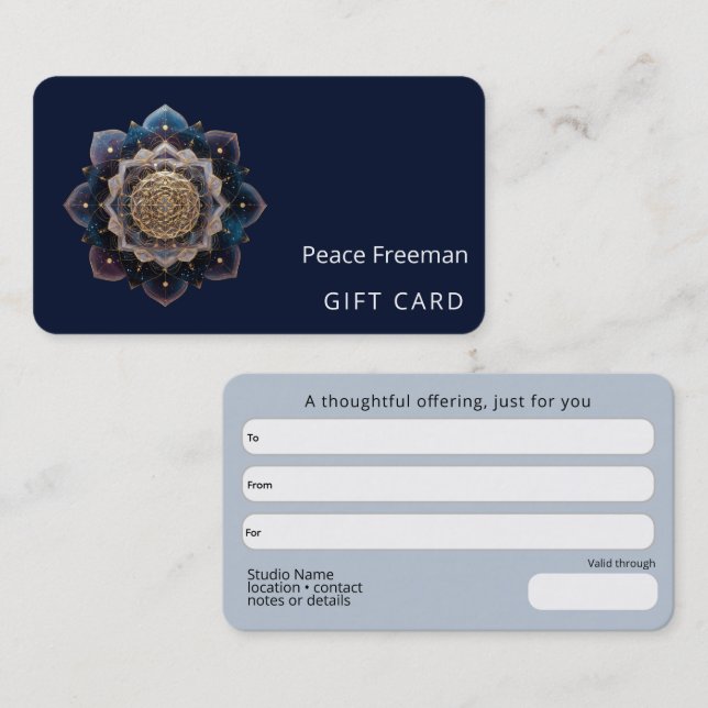 Starseed Geometry | Mandala Design Business Card (Front/Back)