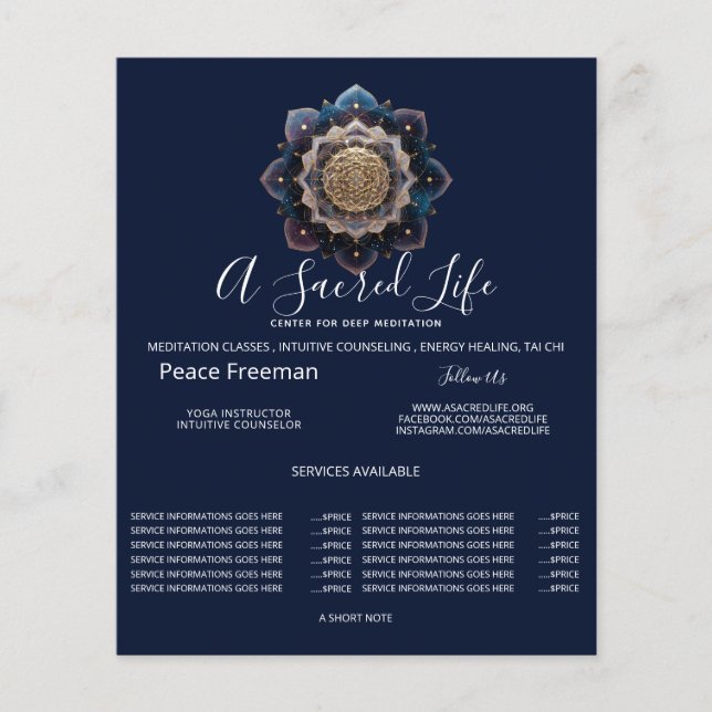 Starseed Geometry | Mandala Design Flyer (Front)
