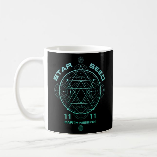 Starseed Sacred Geometry Coffee Mug (Left)
