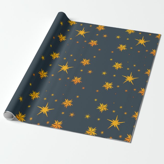 Starshine Nightsky Wrapping Paper (Unrolled)