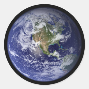 Starship Earth Classic Round Sticker