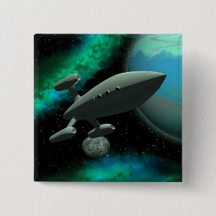 Starship Explorer (Square) 15 Cm Square Badge