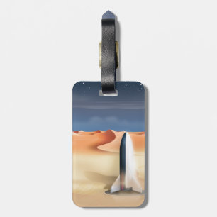 Starship On the Planet Mars Luggage Tag