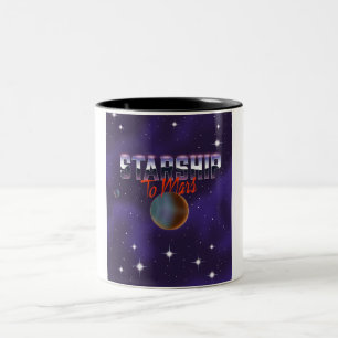 Starship to Mars Two-Tone Coffee Mug