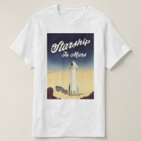 Starship to Mars vintage style space travel.