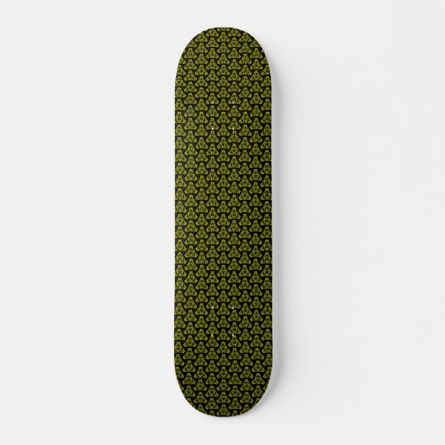 Starship Triangle - v2 - Black and Yellow Skateboard (Front)