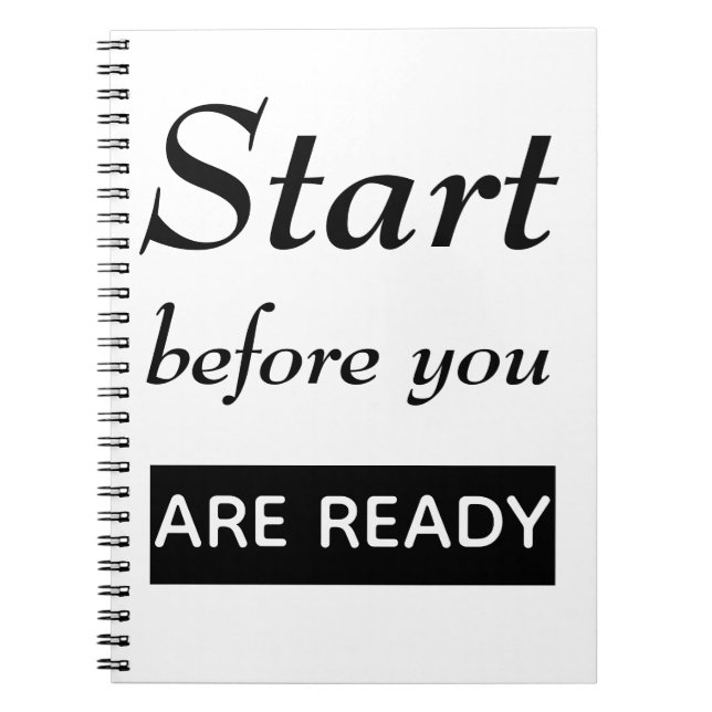 Start before you are ready notebook (Front)