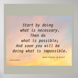 START BY DOING ST. FRANCIS POSTER