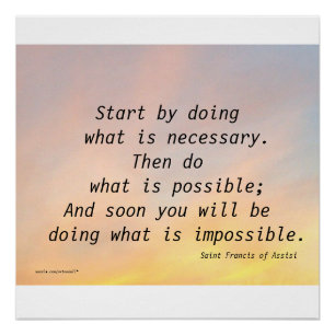 START BY DOING ST. FRANCIS POSTER