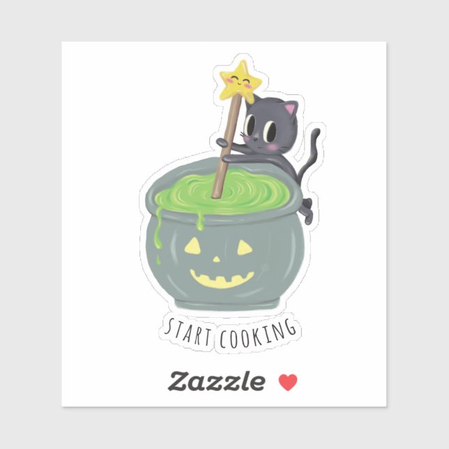 Start Cooking Halloween Cute Cat custom cut (Sheet)
