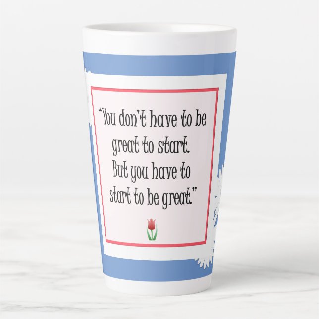 Start Do Great Things - Motivational Blue Mug (Front)