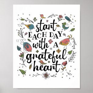 Start Each Day With A Grateful Heart _1  Poster