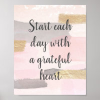 START EACH DAY WITH A GRATEFUL HEART Quote