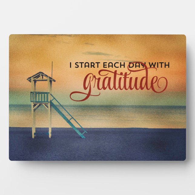 Start Each Day With Gratitude Plaque (Front)