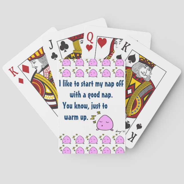 'Start My Nap With A Good Nap' Playing Cards (Back)
