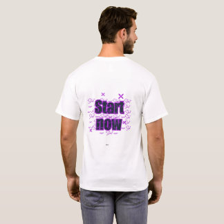 Start Now – Purple Motivational Design T-Shirt