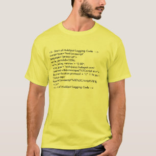 <!-- Start of HubSpot Logging Code  --><script ... T-Shirt