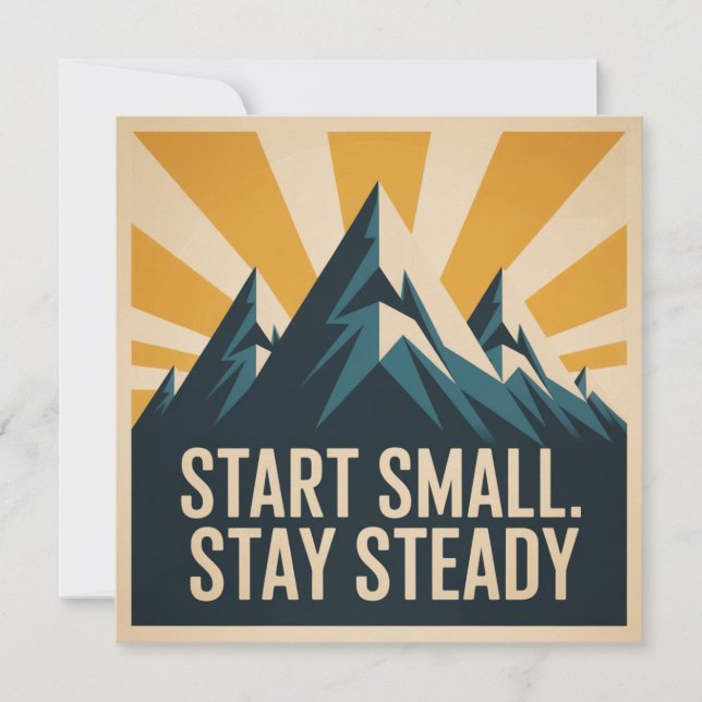 Start Small. Stay Steady Card (Front)