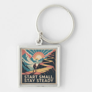 Start Small. Stay Steady Key Ring